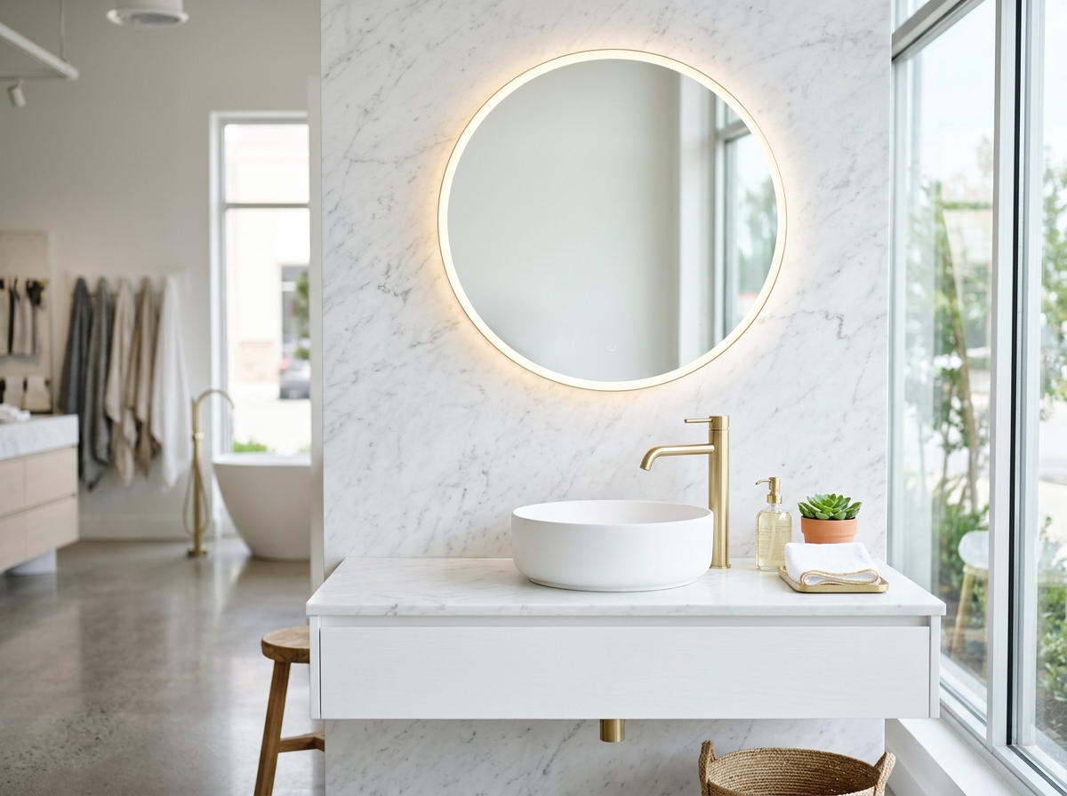 Designer Sanitaryware & Matte Brass Faucets