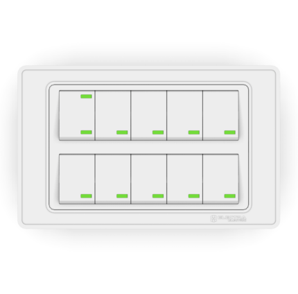 Electra 10A 10 Gang 1 Way Switch