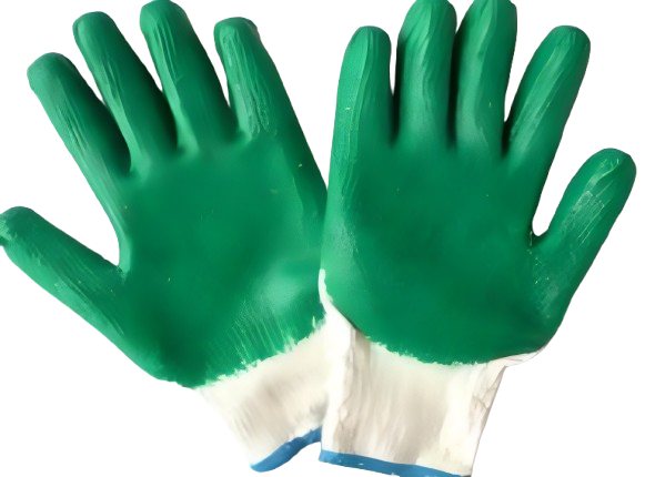Tiger Cotton Gloves (Green Coated)