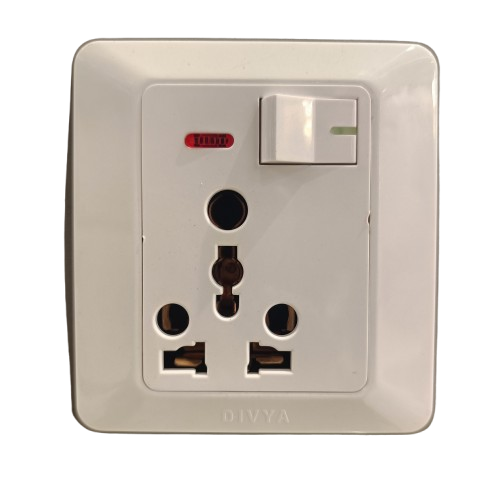 DV- 1GANG 6/16A MF Power Socket With Ind