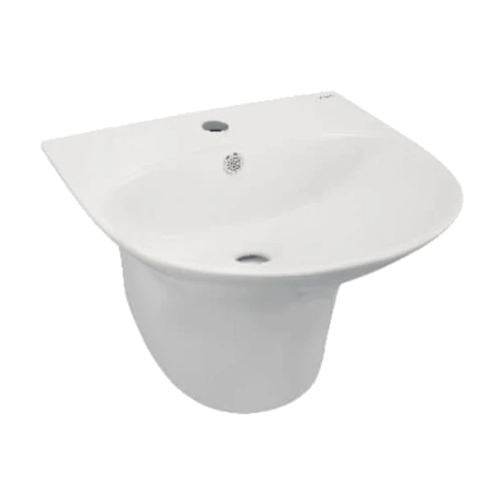 Petal 460 One Piece Basin with Short Ped