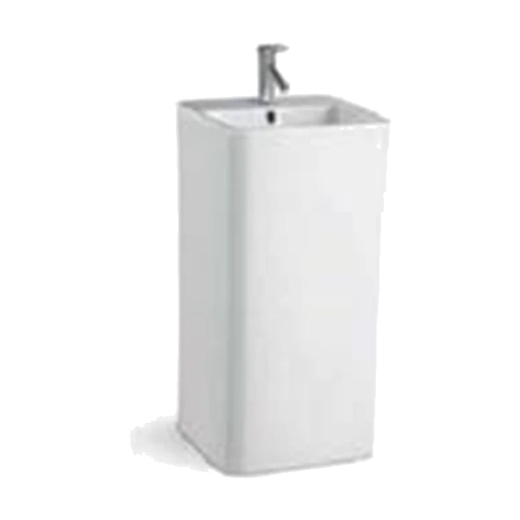 QUBE FREESTANDING WITH TAP HOLE - WHITE