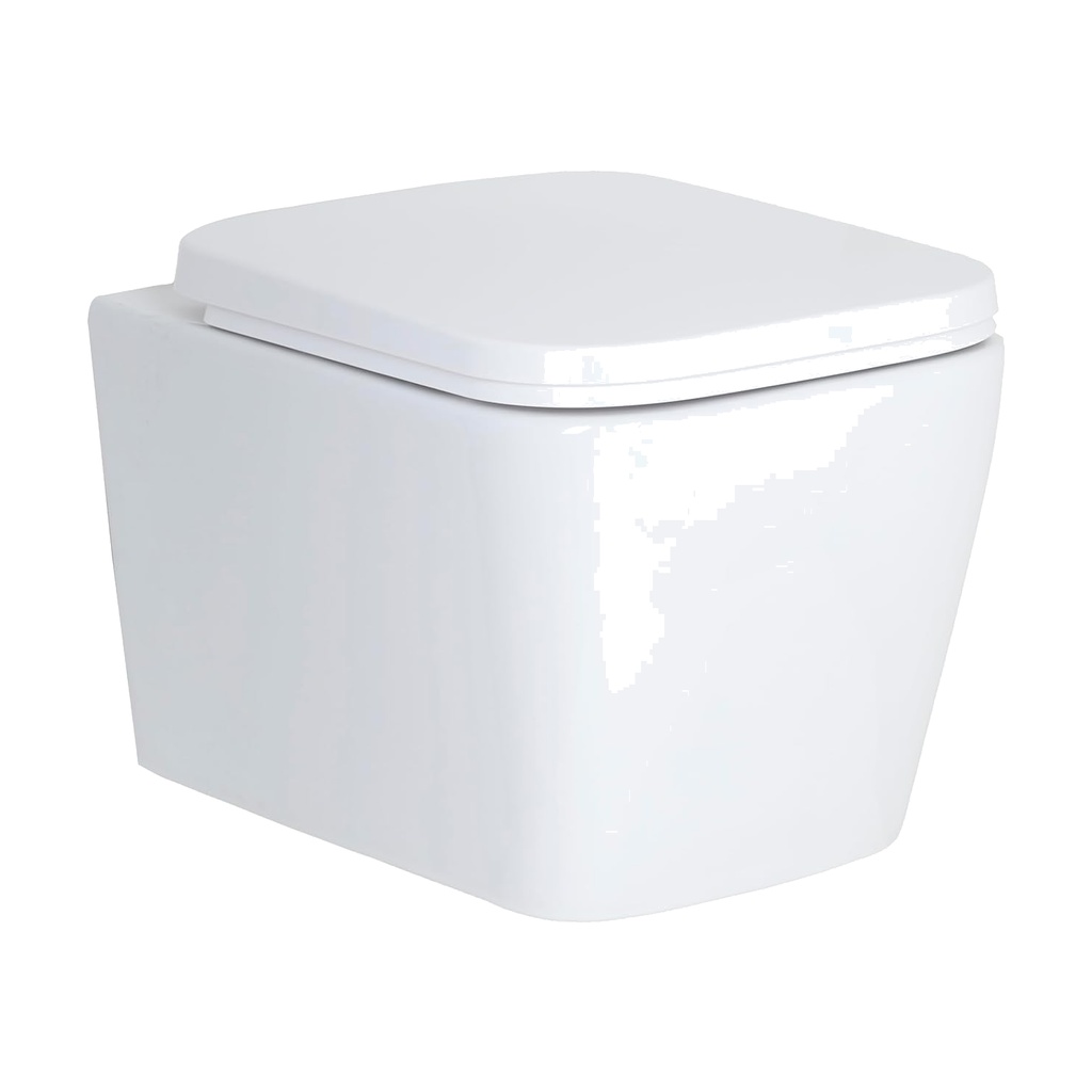 AURA RIMLESS WALL HUNG TOILET - WHITE