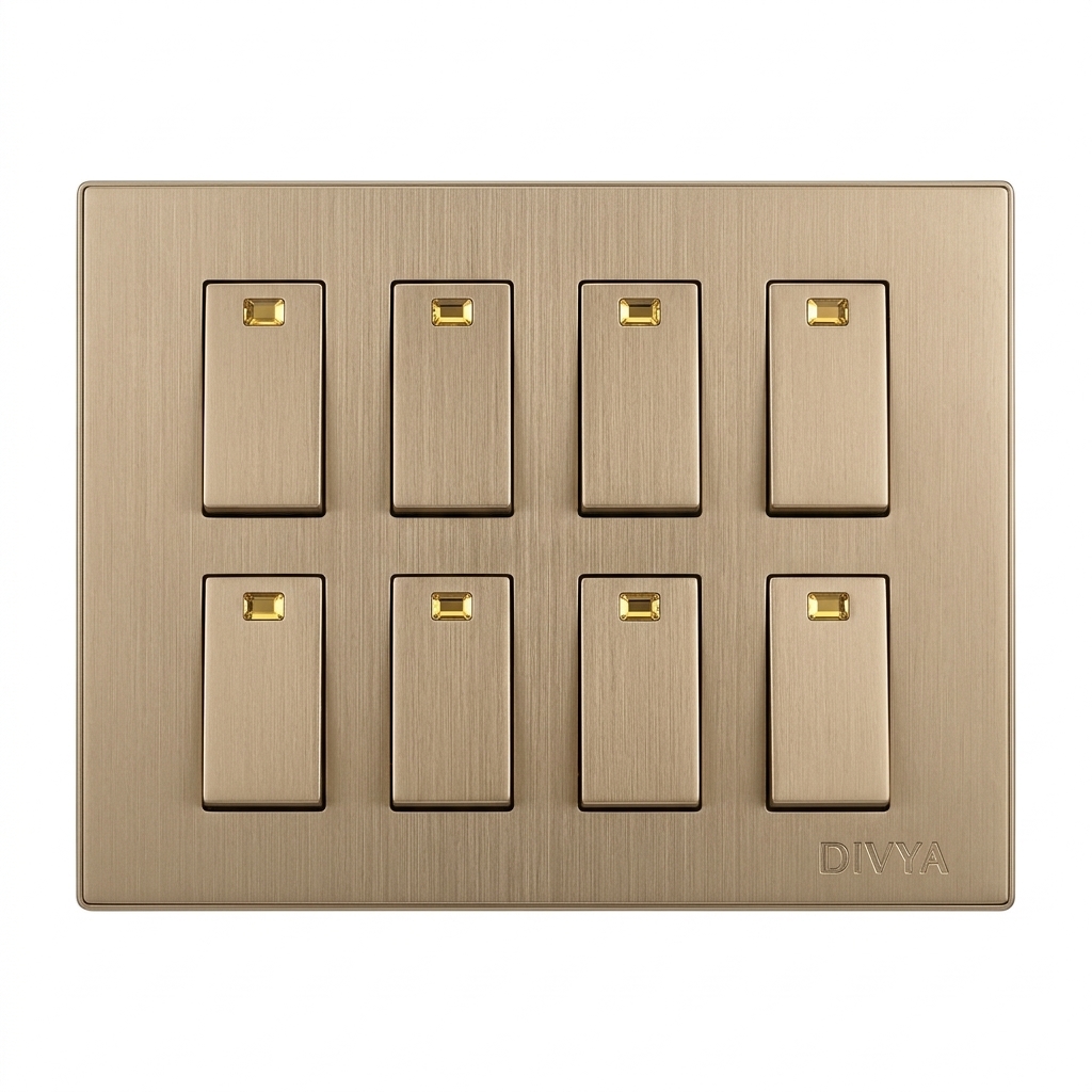 RG- 8 GANG 1 WAY SWITCH