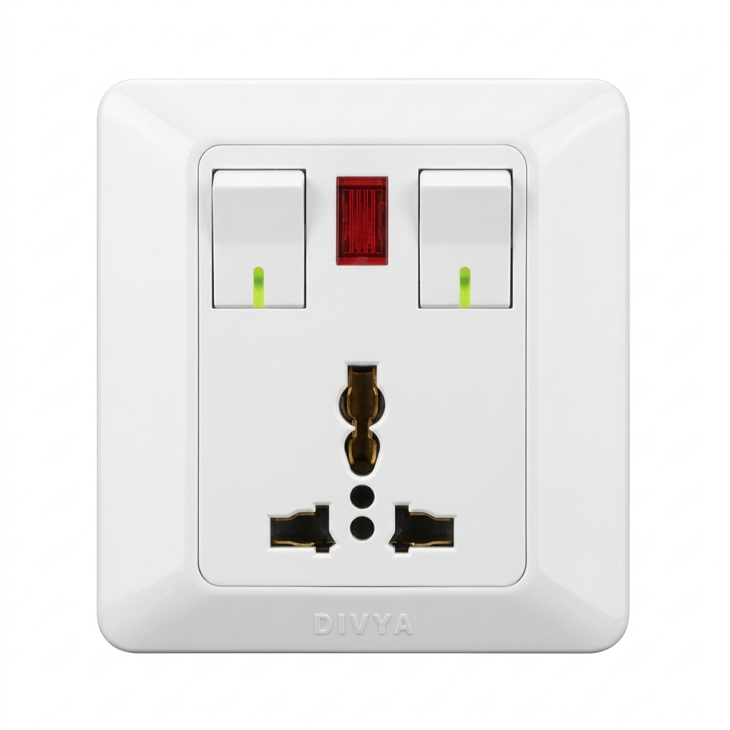 DV- 2 Gang+ (5/16) Power Socket with Ind