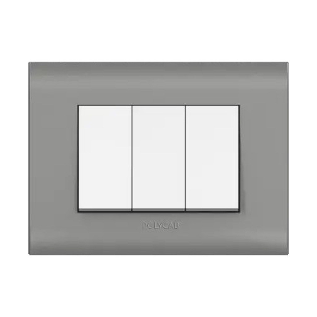 Polycab Grey Curve Modular Cover Plate