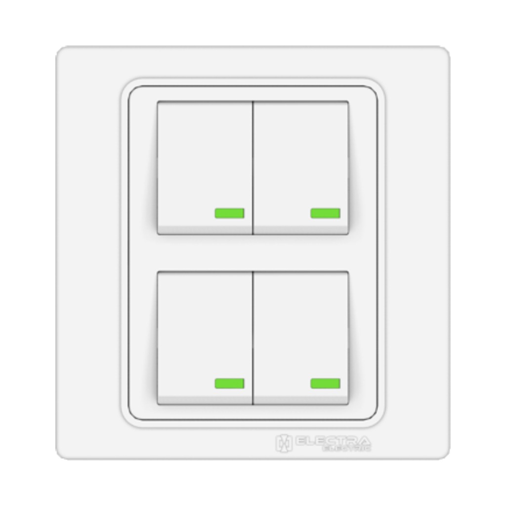 Electra 10A 4 Gang 1 Way Switch