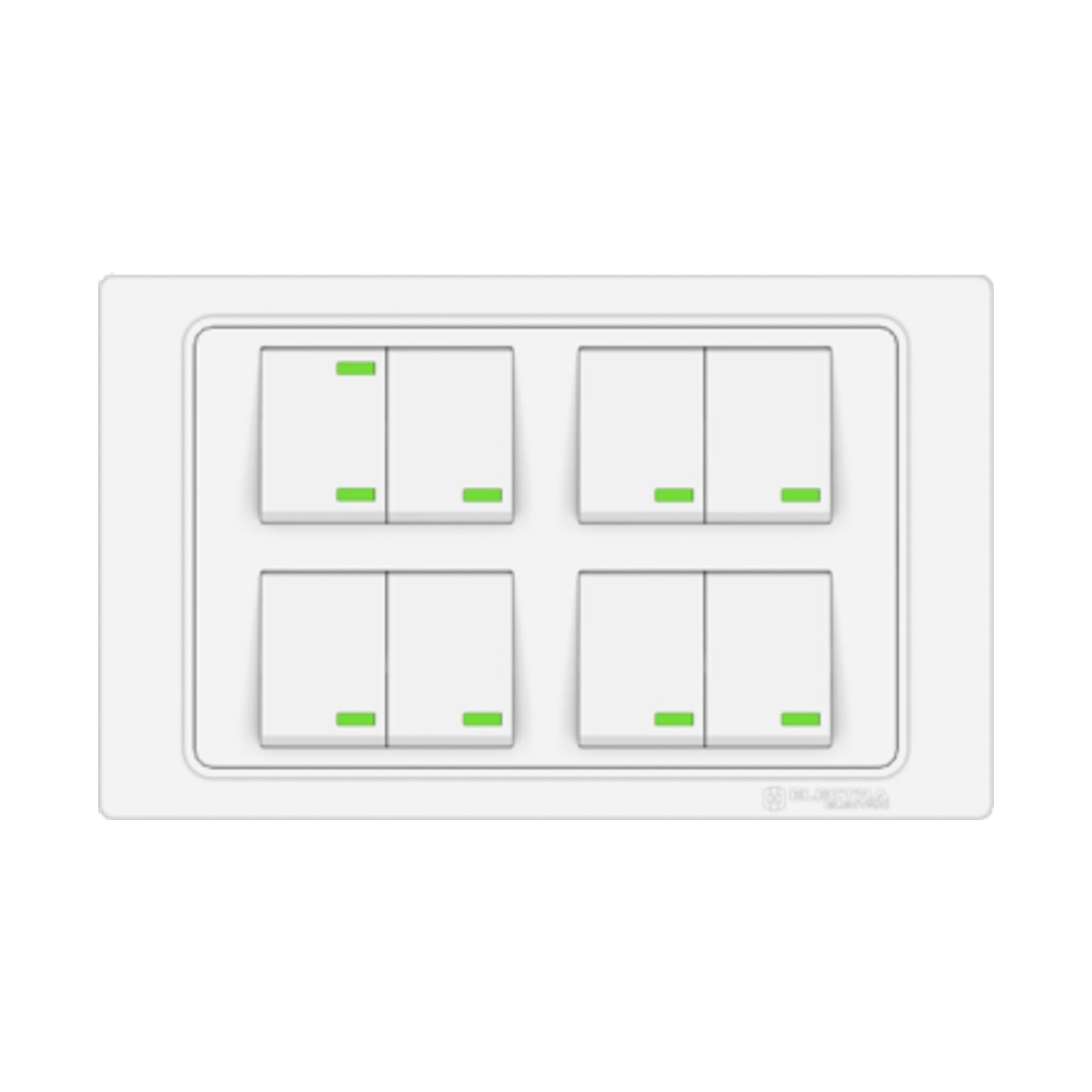 Electra 10A 8 Gang 1 Way Switch