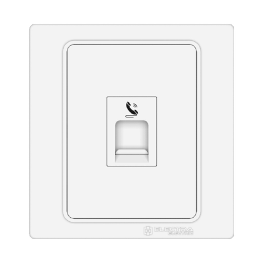 Electra RJ-11 Socket Single with Shutter