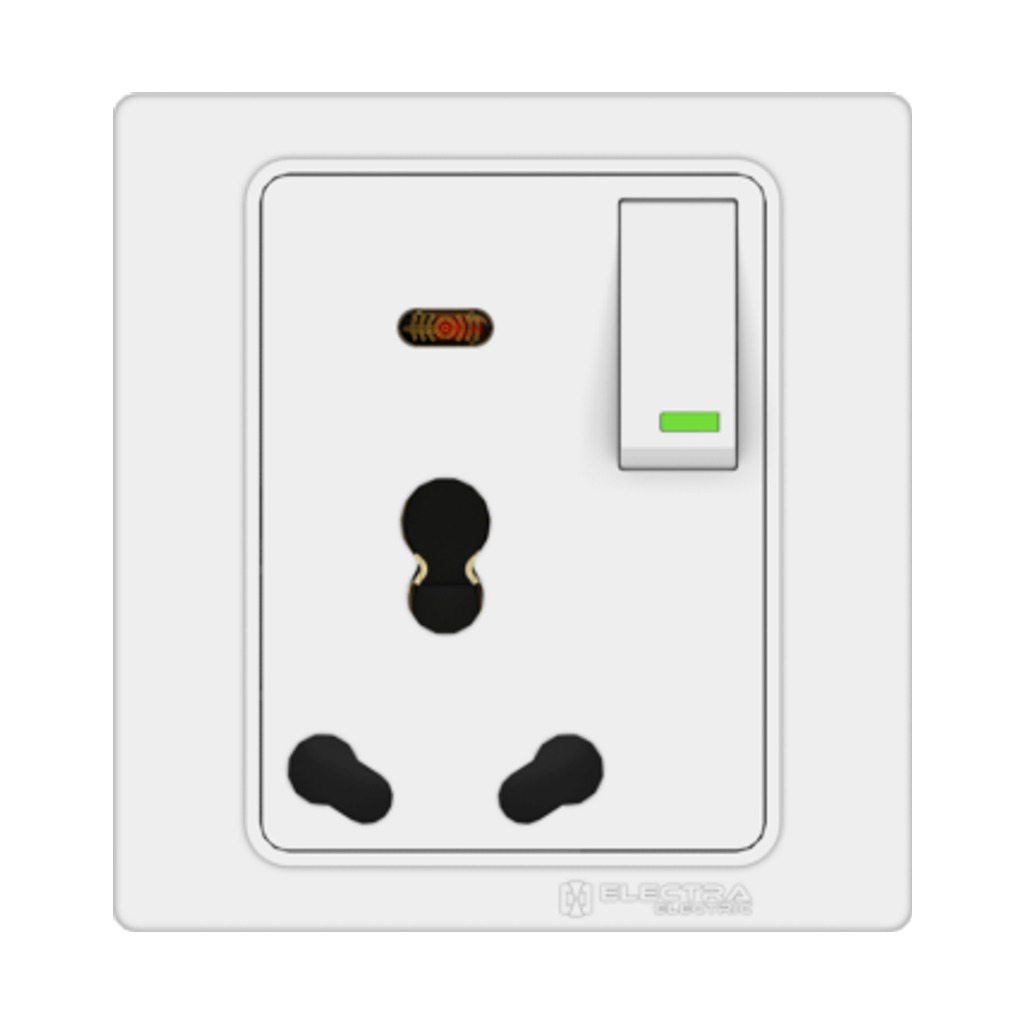 Electra 6/16A 1 Gang Switch, Socket & in