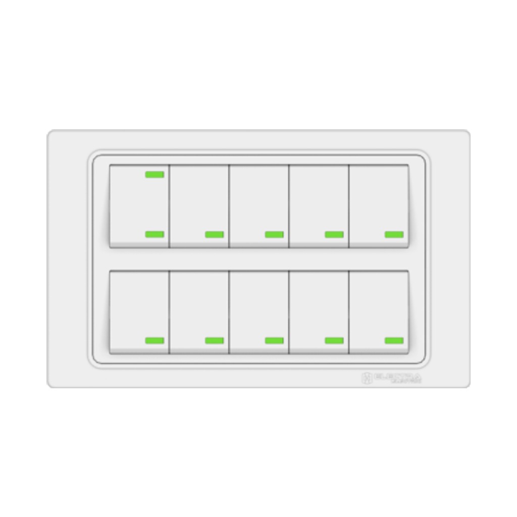 Electra 10A 10 Gang 1 Way Switch