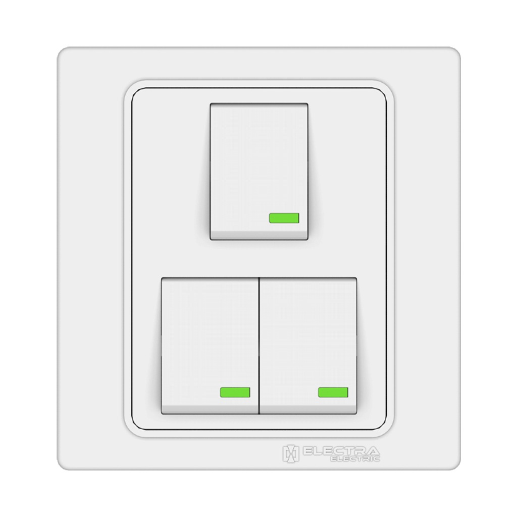 Electra 10 A 3 Gang 1 way Switch