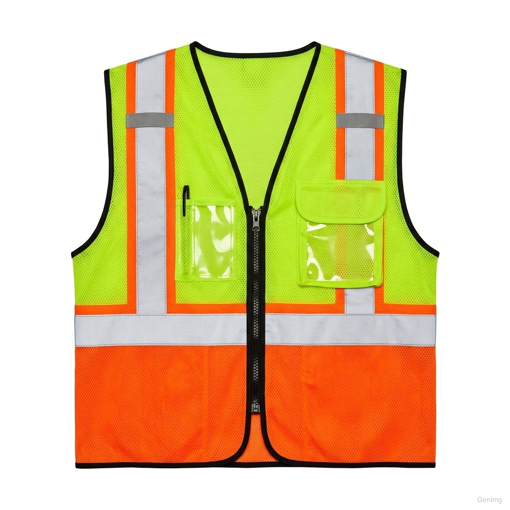 Tiger Safety JacketNet With Pocket Green