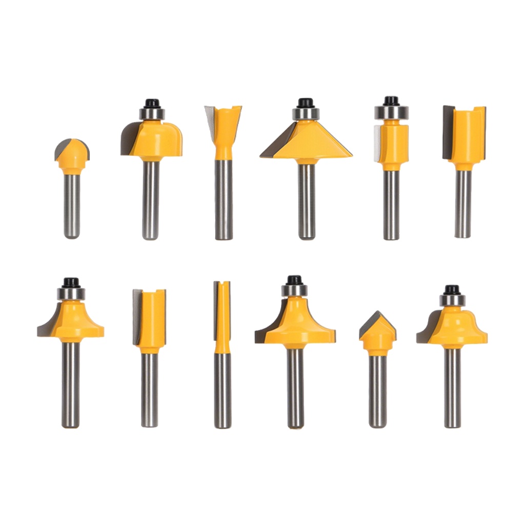 Deli 12 Pcs Router Bits Set 6mm
