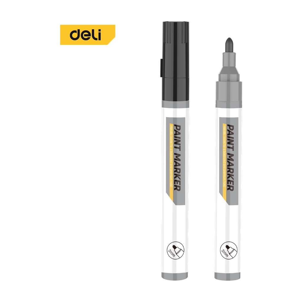 Deli Marker Pen Black 2mm