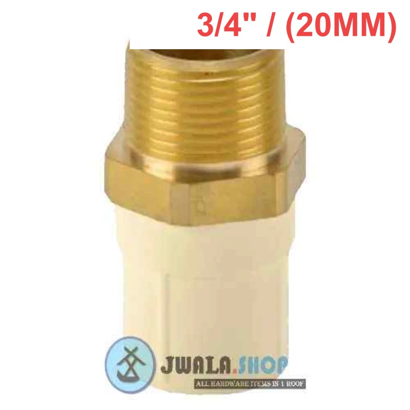CPVC Male Th. Adap Brass- 3/4"/(20MM)