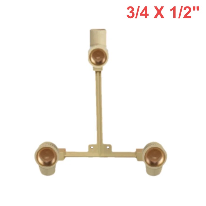 CPVC Triple Female Elbow 3/4X1/2