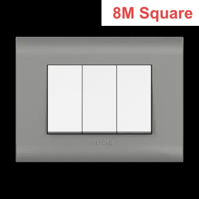 Polycab Cover Plate Grey Curve- 8M SQ.
