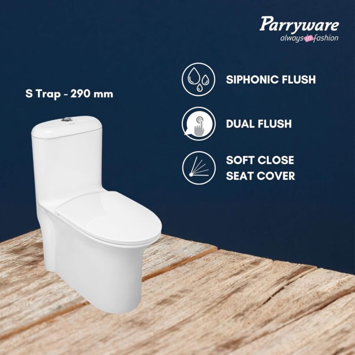 BLAZE SINGLE PIECE COMMODE - C890446 (Parryware) - Image 3