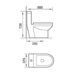 Single Piece Suite (s-trap) Stanza (Parryware) - Image 2