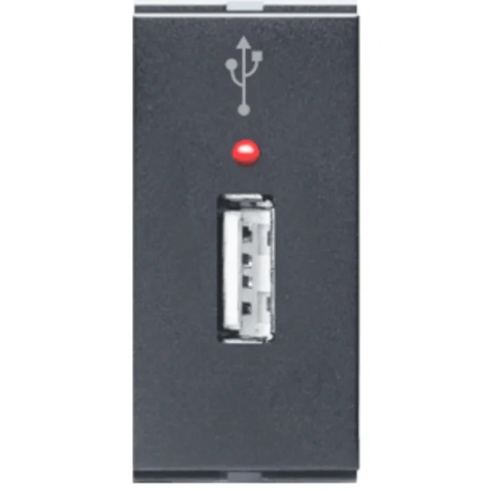 Lisha USB Charger Socket with Ind. 1M GG - Image 1