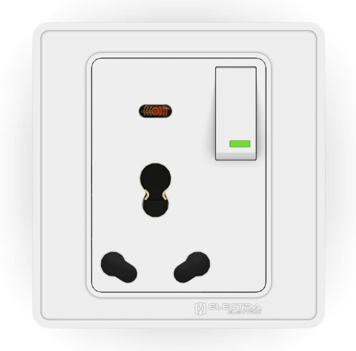 Electra 6/16A 1 Gang Switch, Socket & in - Image 1