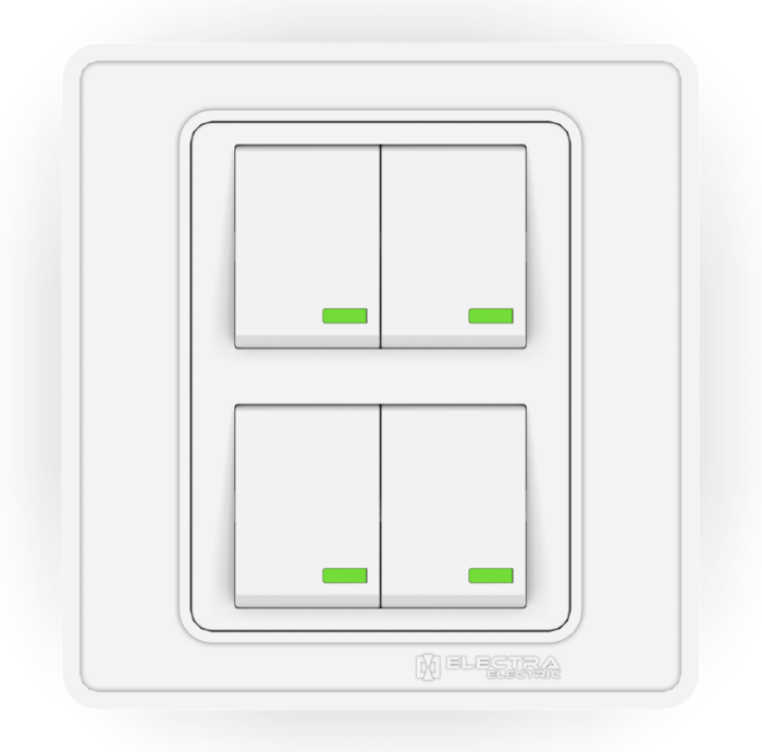 Electra 10A 4 Gang 1 Way Switch - Image 1