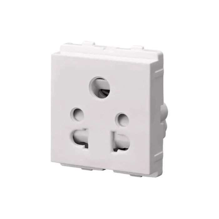 Polycab 6Amp 5 Pin Socket Outlet 2M Grey - Image 1
