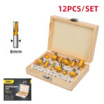 Deli 12 Pcs Router Bits Set 6mm
