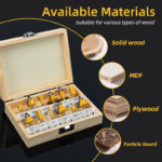 Deli 12 Pcs Router Bits Set 6mm - Image 7