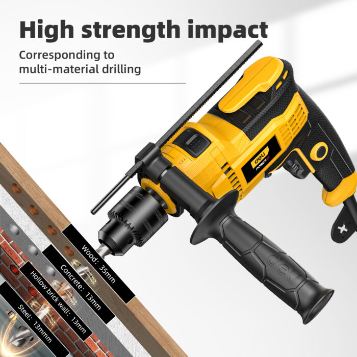 Deli Impact Drill 820W 13mm - Image 3