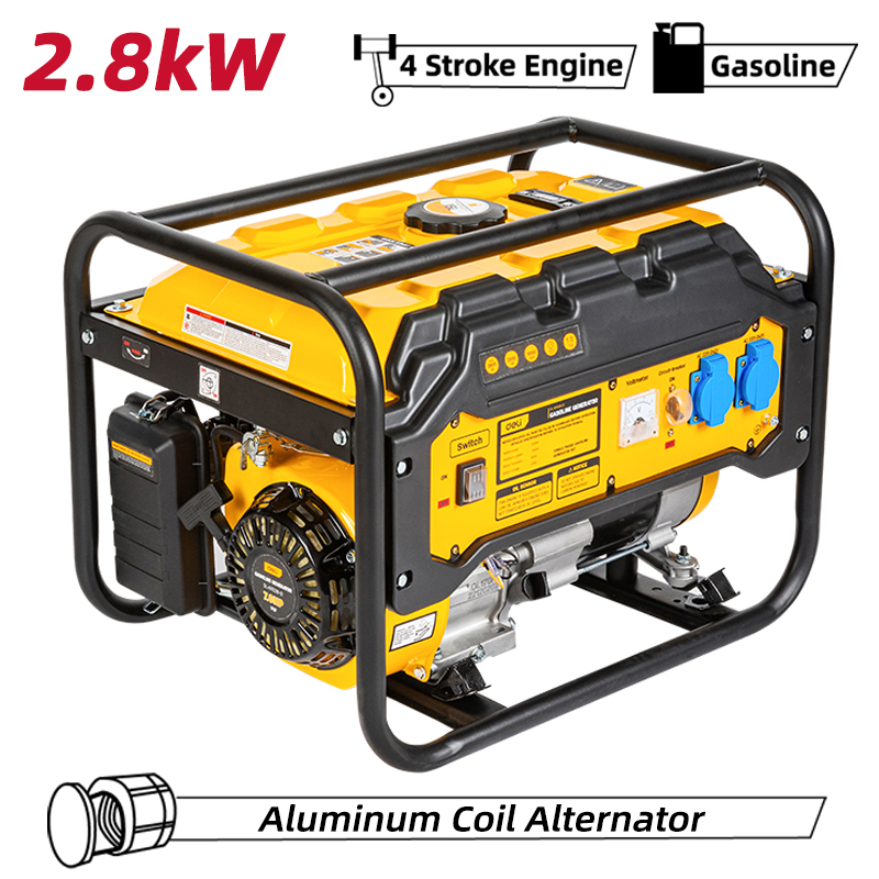 EDL-KFD28-E1 Gasoline Generator 2.8kW YELLOW Jwala Shop Hardware Pasal Deli Power Tools Nepal 1 Deli Gasoline Generator 2800W - Image 1