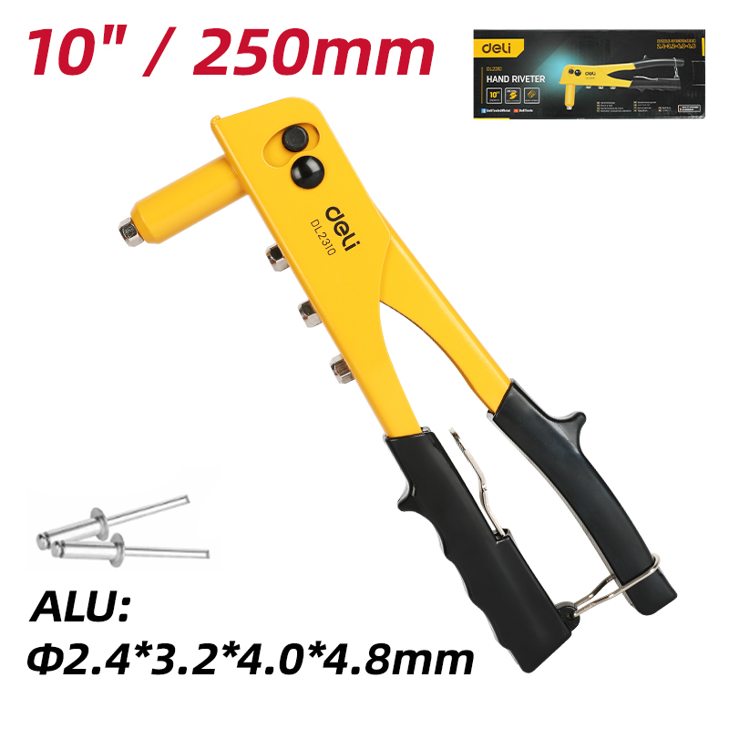 EDL2310 Hand Riveter 10 Black Jwala Shop Hardware Pasal Deli Power Tools Nepal 1 Deli Hand Riveter 240mm - Image 1