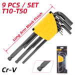 Deli Long Blacken Torx Key Set T10-T50