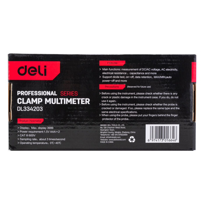 Deli Digital Clamp Multimeter - Image 10