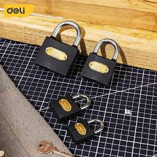 EDL508902 lock Deli Padlock Brass 50mm - Image 1