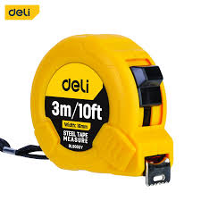 EDL9003Y 3 meter tape Deli Measuring Tape 3M/10ftX16mm - Image 1