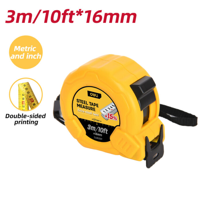 Deli Measuring Tape 3M/10ftX16mm - Image 2