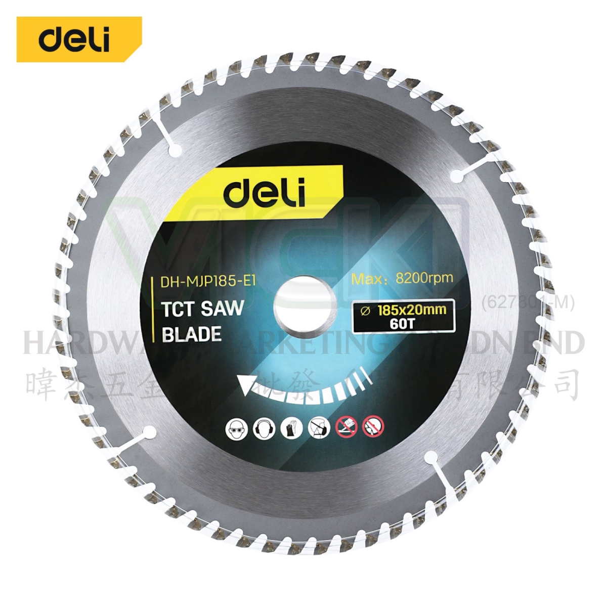 tct blade Deli TCT Saw Blade 185*20mm,60T - Image 1