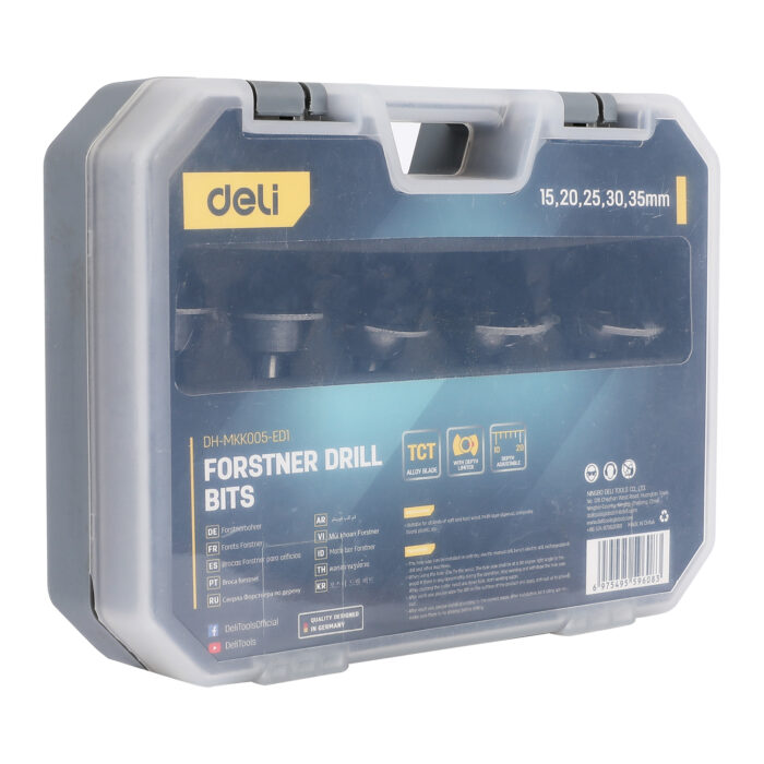 Deli Forstner Drill Bits Set 15/20/30/35 - Image 4