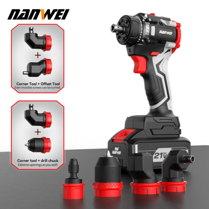 NANWEI 21V Cordless Electric Screwdriver Drill Set - Image 2