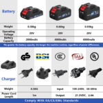 NANWEI S8240 20V Cordless Brushless Battery Li-ion Driver - Image 4
