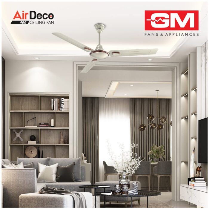 GM Ceiling Fan Air Deco 1200mm Fiery Ivory - Image 2