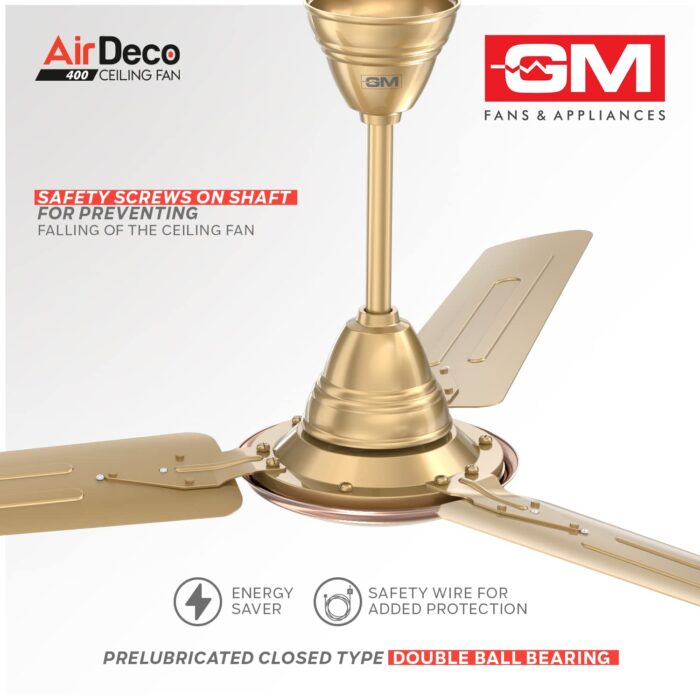 GM Ceiling Fan Air Deco GOLD 48" GOLD - Image 4