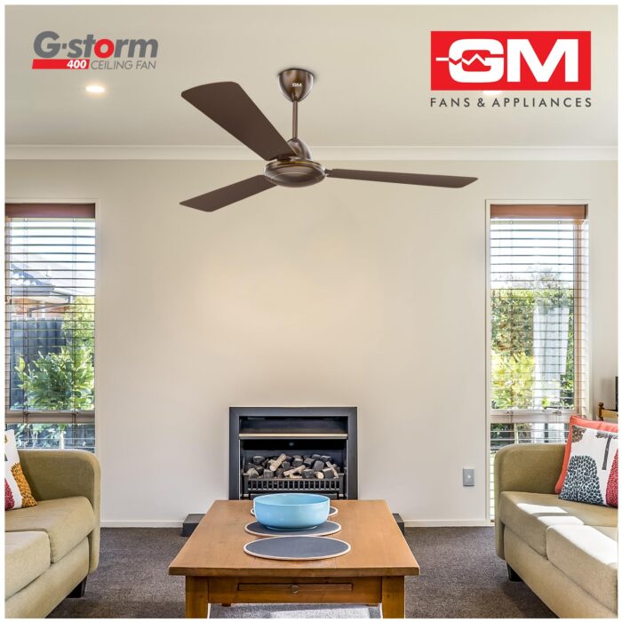 GM Celling Fan G-Storm Pearl1200mm Brown - Image 3