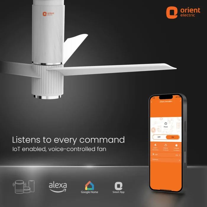 Orient Celling Fan Aeroslim IoT Remote Fan with Light | Warranty 1200mm White - Image 4