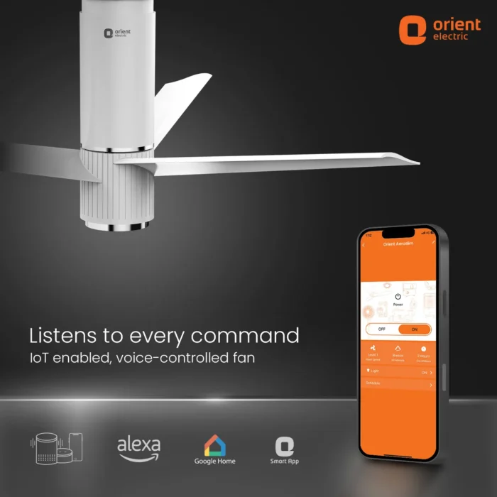 Orient Celling Fan Aeroslim IoT Remote Fan with Light | Warranty 1200mm White - Image 10