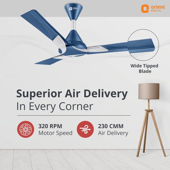 Orient Celling Fan Wendy Shine Azure 48" - Image 2